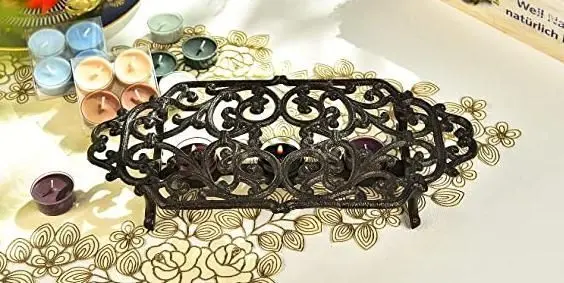 Подставка под горячее на 3 свечи, чугун