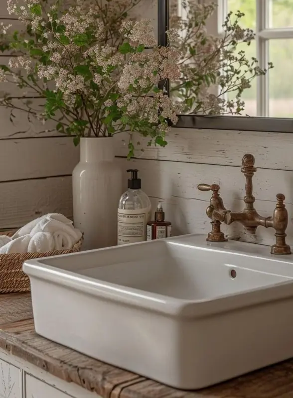 Мебель для ванной комнаты в стиле Прованс: очарование французской классики