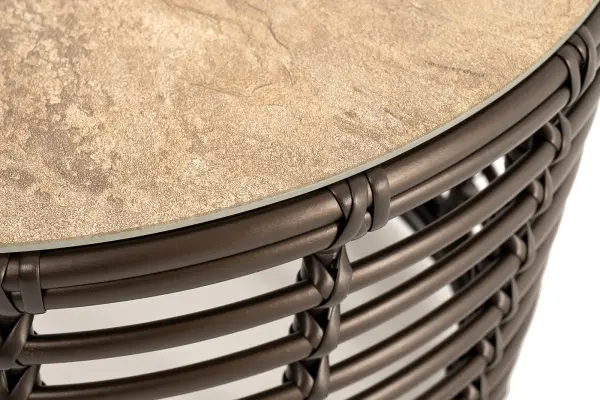 Журнальный столик Валенсия из искусственного ротанга, бронзовое