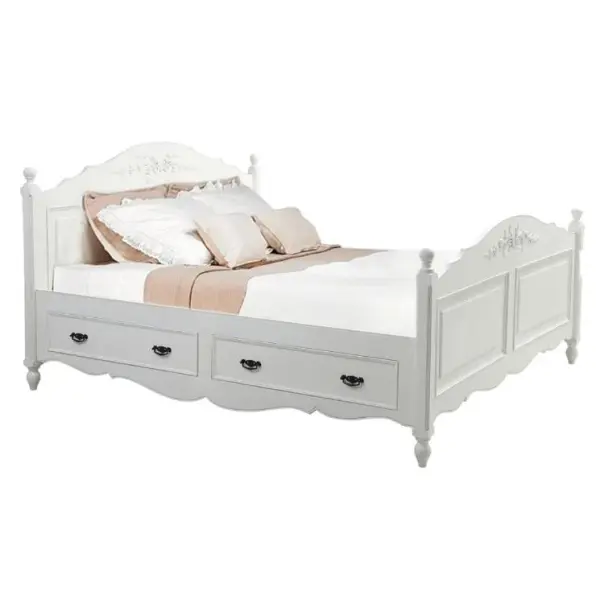 Кровать 140х200 с четырьмя ящиками Марсель, ламели