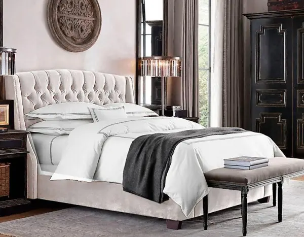 Кровать двуспальная 160 220 Hugo белая