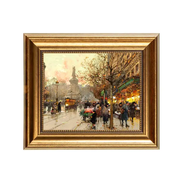 Эжен Гальен-Лалу, «Площадь Республики», картина в раме