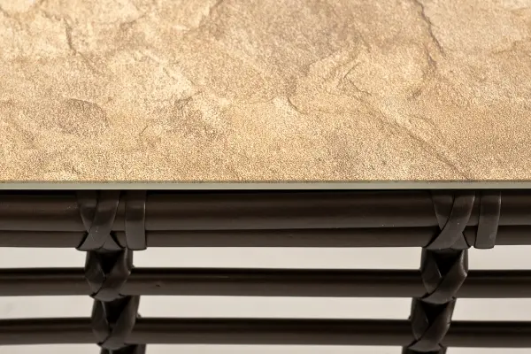 Журнальный столик Валенсия из искусственного ротанга, бронзовое