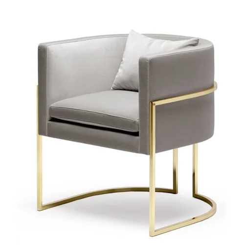 Кресло дизайнерское полукруглое бежевое Julius Sultan Cappuchino