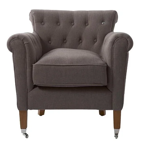 Кресло Парамаунт мокка, лен