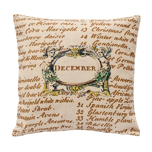 Декоративная подушка «12 месяцев цветения», версия Декабрь