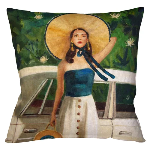 Арт-подушка «Шляпка, держись!»