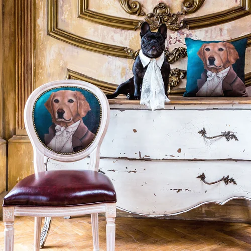 Арт-подушка «Музейный экспонат», версия 4 «Лорд Лабрадор»