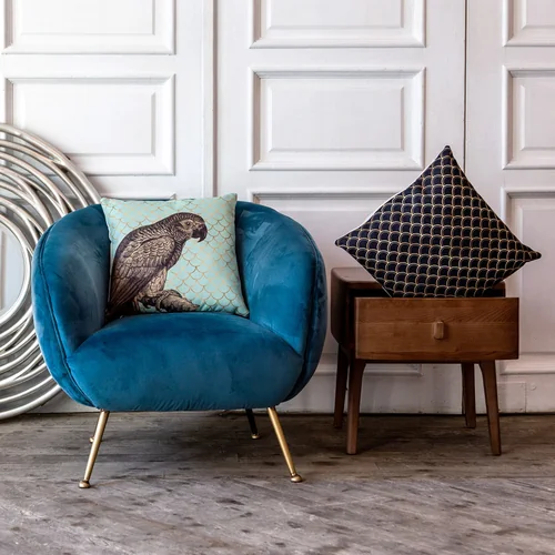 Интерьерная подушка «Чешуйки двойные» (ночь)