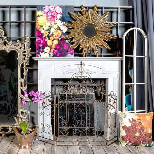 Интерьерная подушка «Цветочный перфоманс», версия 10