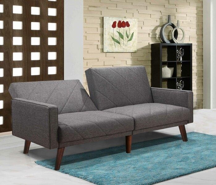 серый меланжевый раскладной диван на деревянных ножках с независимым раскладыванием.jpeg