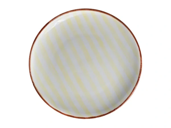 Тарелка без полей д, 270 мм "У кролика в гостях", желтая полоска